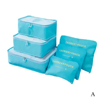 

Travel Storage Bag Six-piece Set Luggage Compartment Finishing Underwear Clothes Storage Clothing Bag Luggage Sub-package H9A0