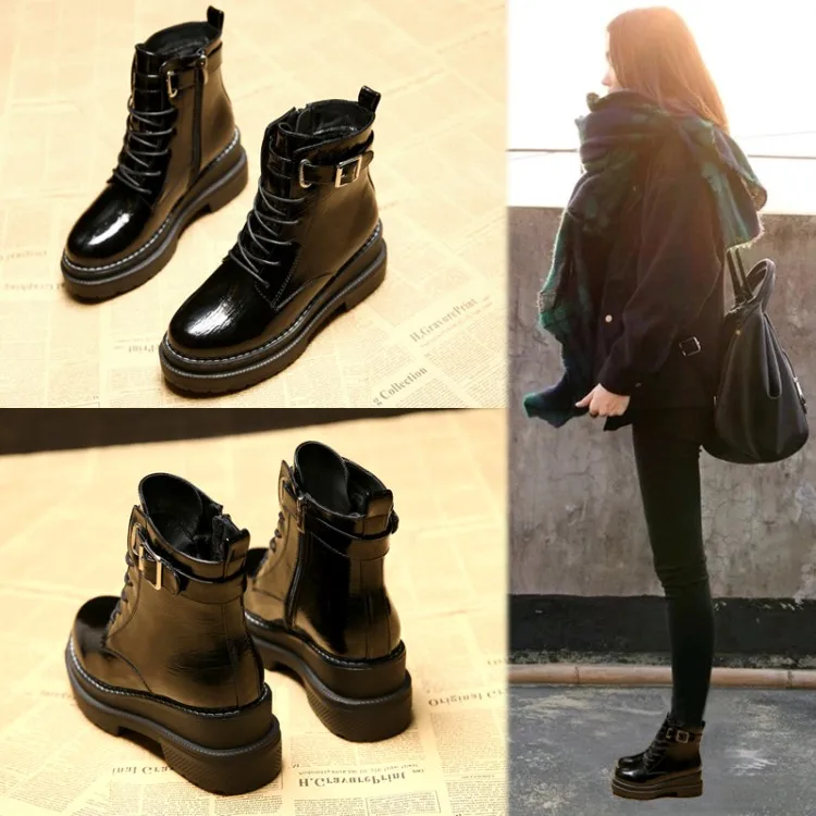 Новое поступление 2020 года женские ботильоны из мягкой кожи удобные ботинки на