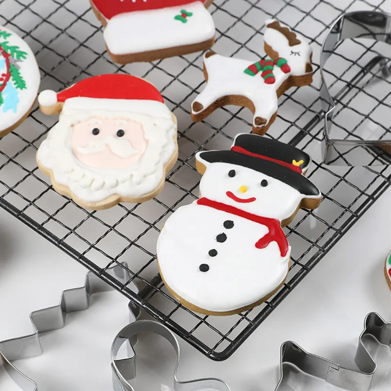 8 шт./компл. 3D рождественского печенья прессформы Нержавеющая сталь Fondant(сахарная) резак DIY Инструменты для выпечки SP99