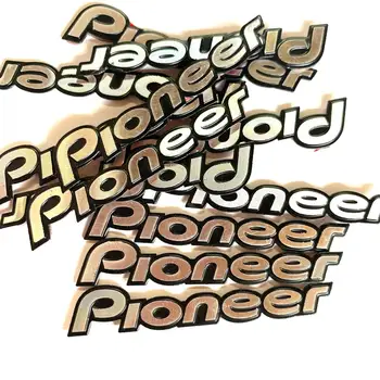 

100PCS Poineer Hi-fi Speaker Stereo Speaker Aluminum Badge Emblem Sticker Car Accessories Styling for wholesale custom make