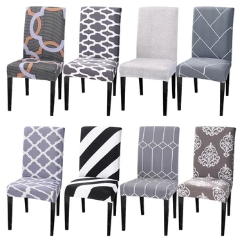 

Universal Size Big Elastic Chair Cover Stretch Chair Cover Seat Slipcovers For Dining Room Hotel Banquet Home Decor