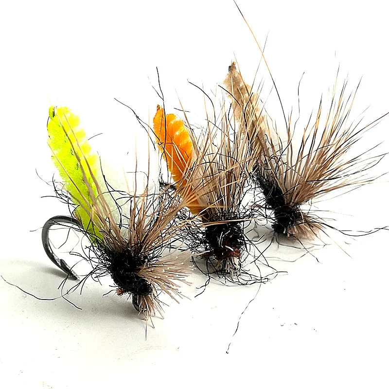 18pcs fishing fly lures insect dry floating type artificial fly bait Trout bait fishing Tackle