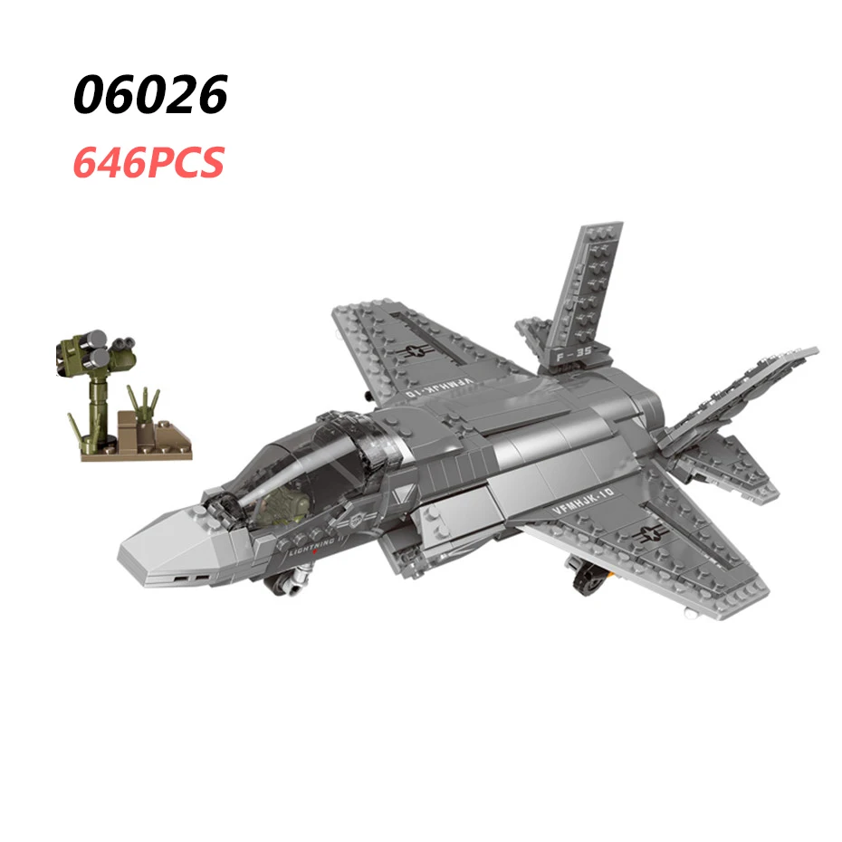 XINGBAO 06021-06026 WW2 Military Battle Series Airplane Tank Helicopter Armored Car Set Building B