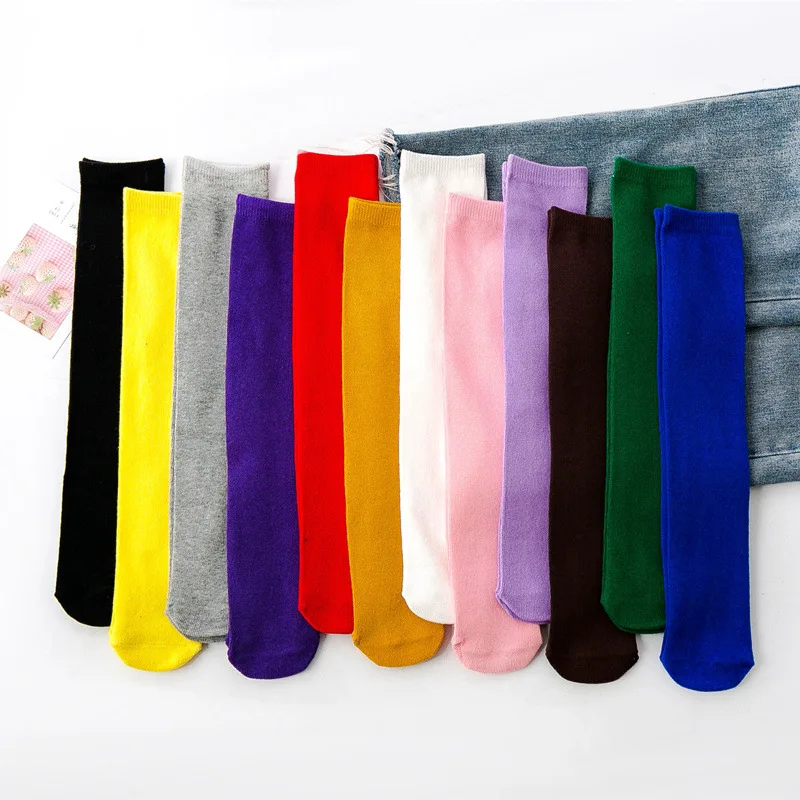 Children Leg Warmers Children Knee High Socks Children's knee socks Kids Socks Baby Cotton Socks Knee High Long Leg Warmers Cute Boy Girl Children socks 3-12 Y