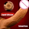Silicone Dildo Sleeve Penis Extender Realistic Reusable Condom Penis Extension Sex Toy for Men Male Delay Cock Enlarger 1