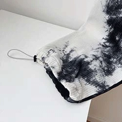 Autumn New Ink-wash Tie-dye Dizzy Drawstring Pants High Waist Straight Casual Mop Sports Pants For Women