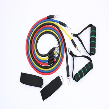 

JOYLIVE 11pcs/Set Training Exercise Yoga Latex Resistance Bands Tubes Pull Rope Fitness With Bag Resibands