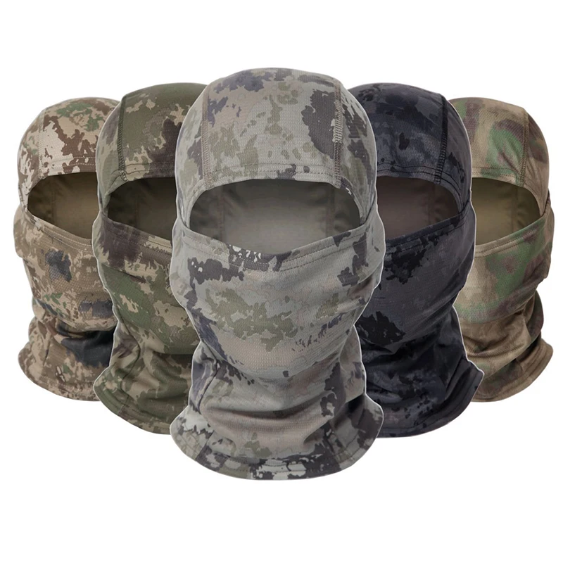 Outdoor Camo Tactical Balaclava Full Face Mask Military Hat Shooting Hunting Cap 