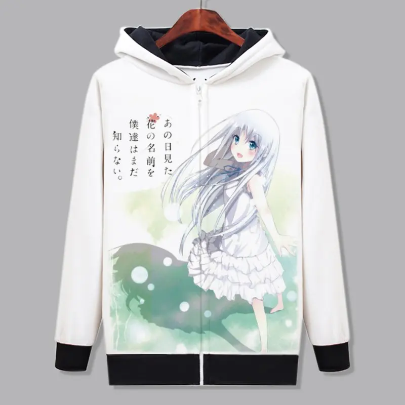 Флисовое пальто Anohana Honma Meiko Menma для косплея с принтом мужчин и женщин зимняя