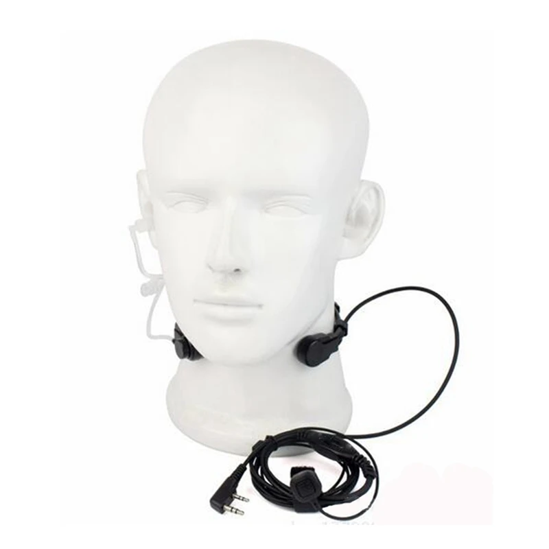 2 Pin PPT baofeng Headset Throat Microphone For uv 5r baofeng uv-5r BF-888S Kenwood Accessories Radio Walkie Talkie Throat Mic
