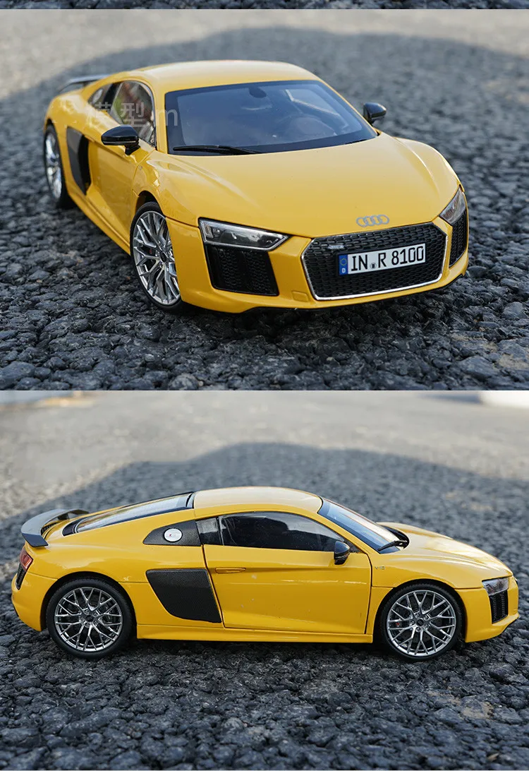 Высококачественная модель 1:18 R8 V10 plus из сплава, модель спортивного автомобиля, изысканная коллекция подарков