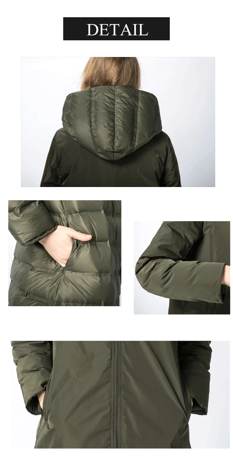 Новая Корейская версия модного Двубортная одежда двух-возможность носить на обе стороны Тонкая зимняя куртка-пуховик женское длинное пальто