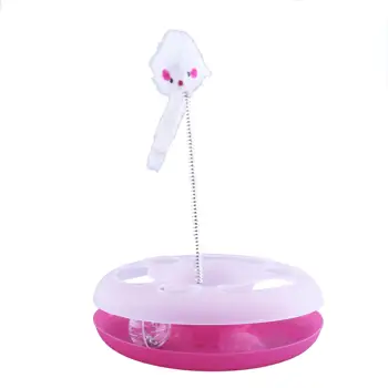 

Cat Toy Turntable Pet Moving Spring Training Circle Mouse Play Mice Ball Creative Funny