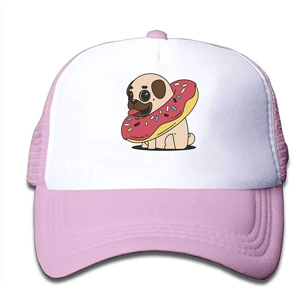 HHNYL сетчатая Кепка пончик Мопс Дальнобойщик шляпы бейсболки регулируемые для детей малышей