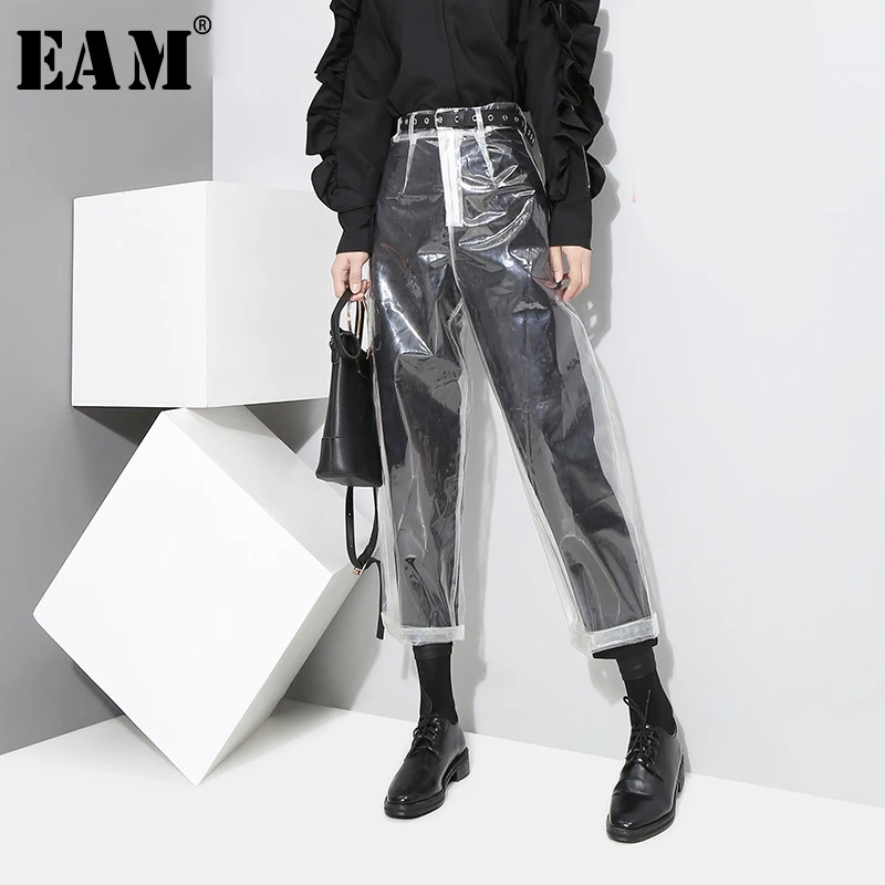 Transparent Pants Korean-Style Fashion EAM New-Pattern Woman Ankle-Length Auutmn YA84900