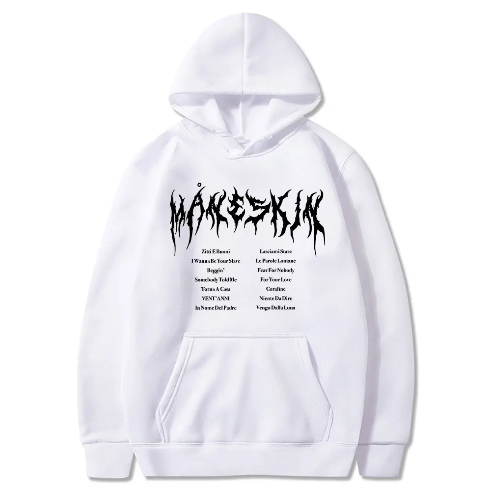 Maneskin Unisex Streetwear Hoodie Men\'s Hooded Sweatshirts Branded Men\'s Clothing Fashion Oversized Hoodies Tops Clothes