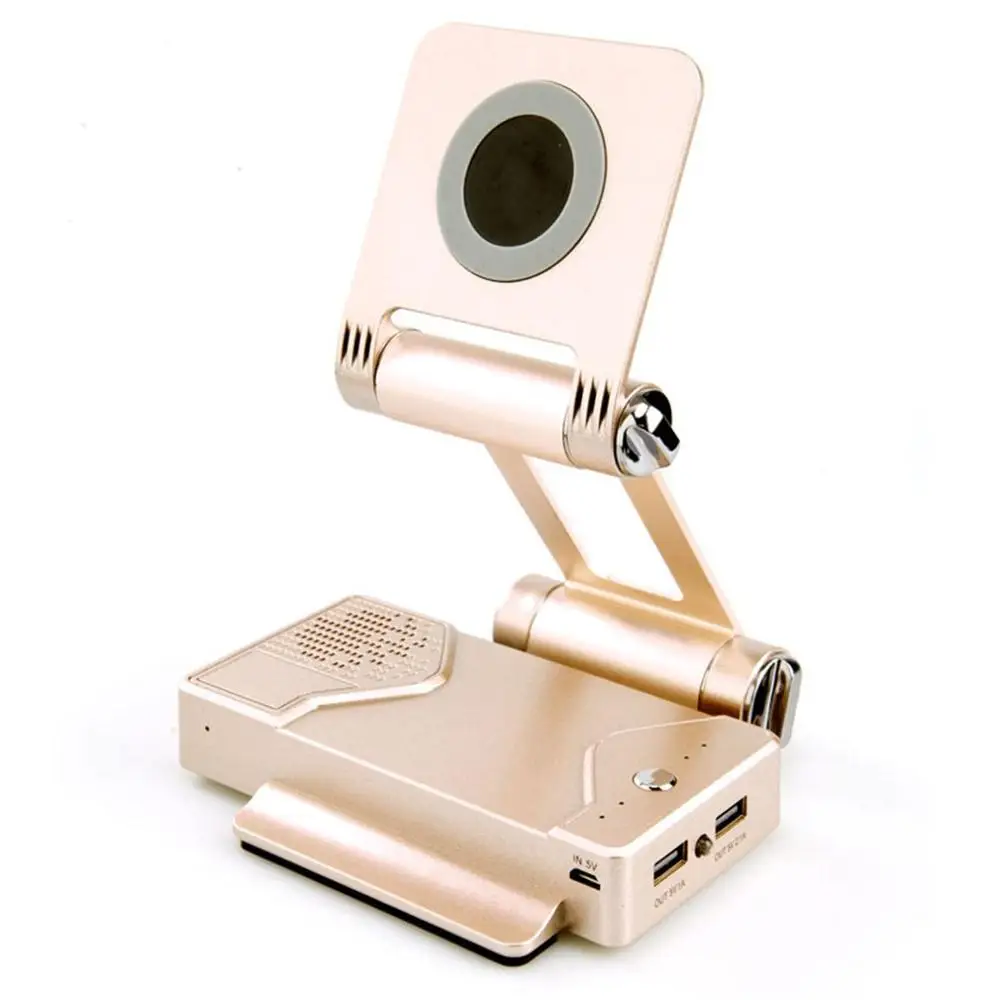 

Three-In-One Bracket Speaker Metal Dashboard Car Phone Holder Stand 10400 Mah Mobile Phone Multifunctional Charging Treasure