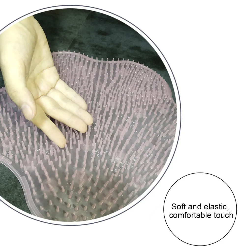 Душ ног назад массажер коврик скруббер Очиститель Ванная комната Нескользящая подушка с присоской QJS магазин