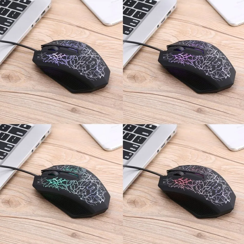 Светодиодный оптический 3 кнопки 3D USB Проводная игровая мышь Pro Gamer компьютерные