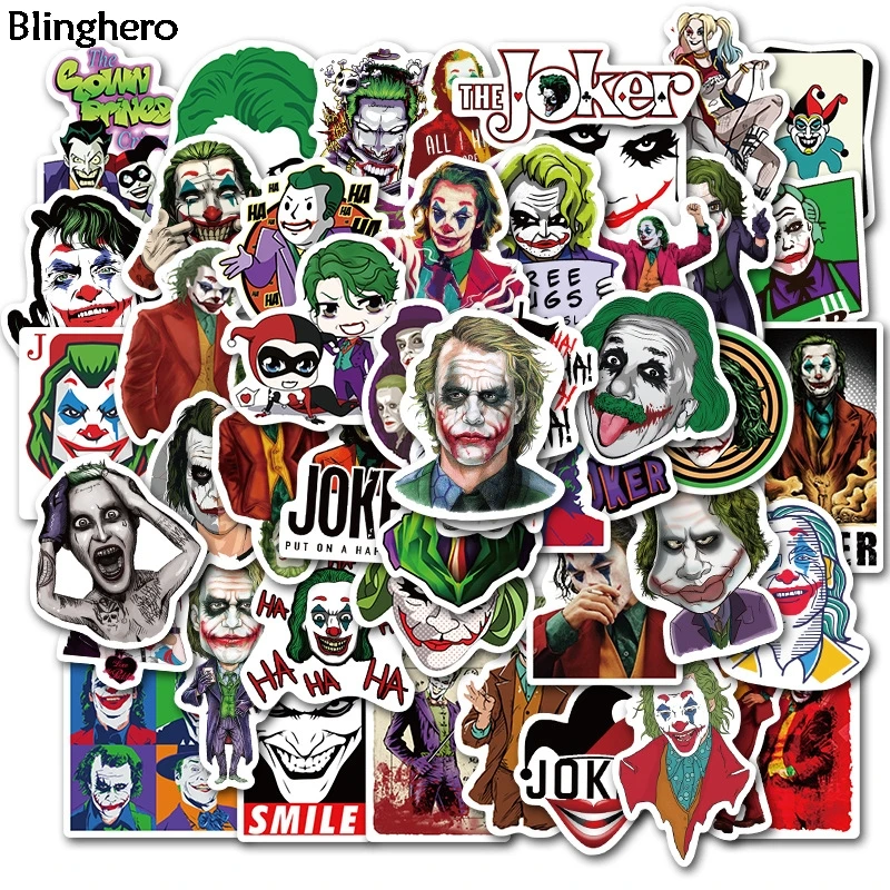 10 компл./лот Blinghero наклейки с джокером 50 шт./компл. скейтборд Стикеры канцелярские Стикеры s Чемодан ноутбук Стикеры подарок наклейки BH0464