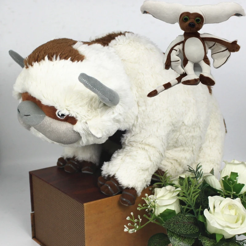 55-45cm Avatar: The Last Airbender Appa Cow Momo Monkey Stuffed &amp Plush Animals Doll Toy |