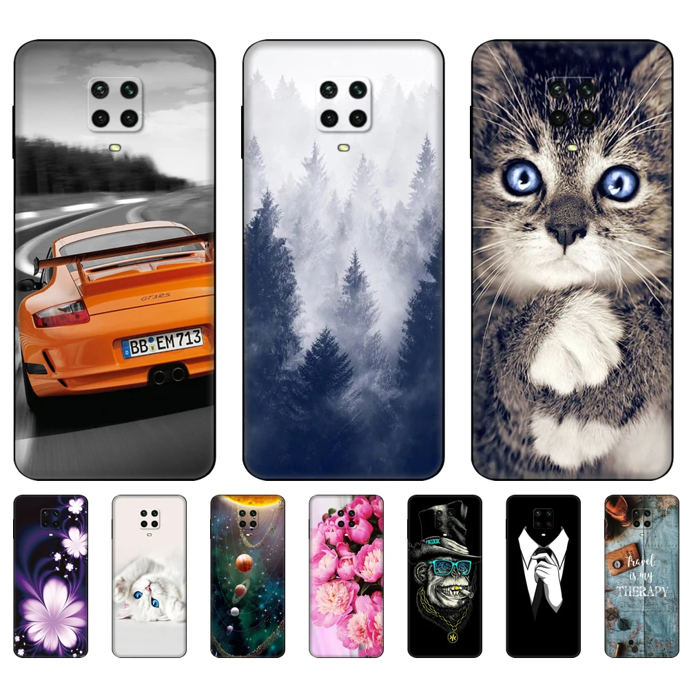 Мягкие чехлы для телефонов Xiaomi Redmi Note 9S Case 9 Pro Back Note9S Note9Pro Note9 черный чехол из ТПУ |