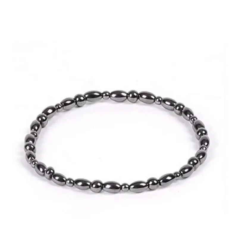 2021 Fashion Unisex Women Men Fashion Magnetic Black Stone Weight Loss Anklets Natural Brazilian Black Stone Health Care Anklet - Image 4