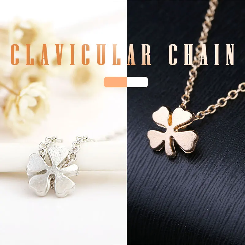 Ожерелье-Клевер серебристое ожерелье мода клевер кулон ювелирные изделия