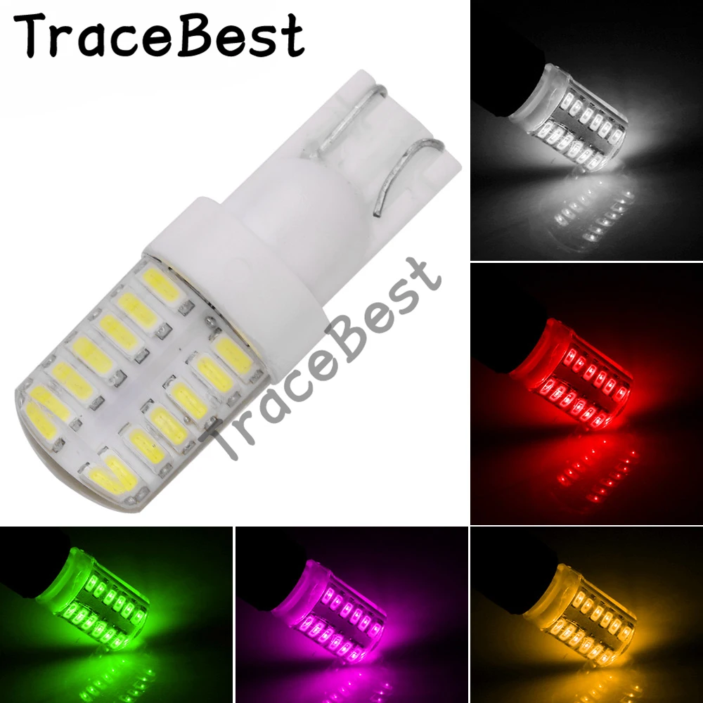 

4pieces T10 168 194 W5W 24 3014 SMD Clearance Lights Car LED Wedge Side Turn Signal Light Lamp Bulb 12V DC White