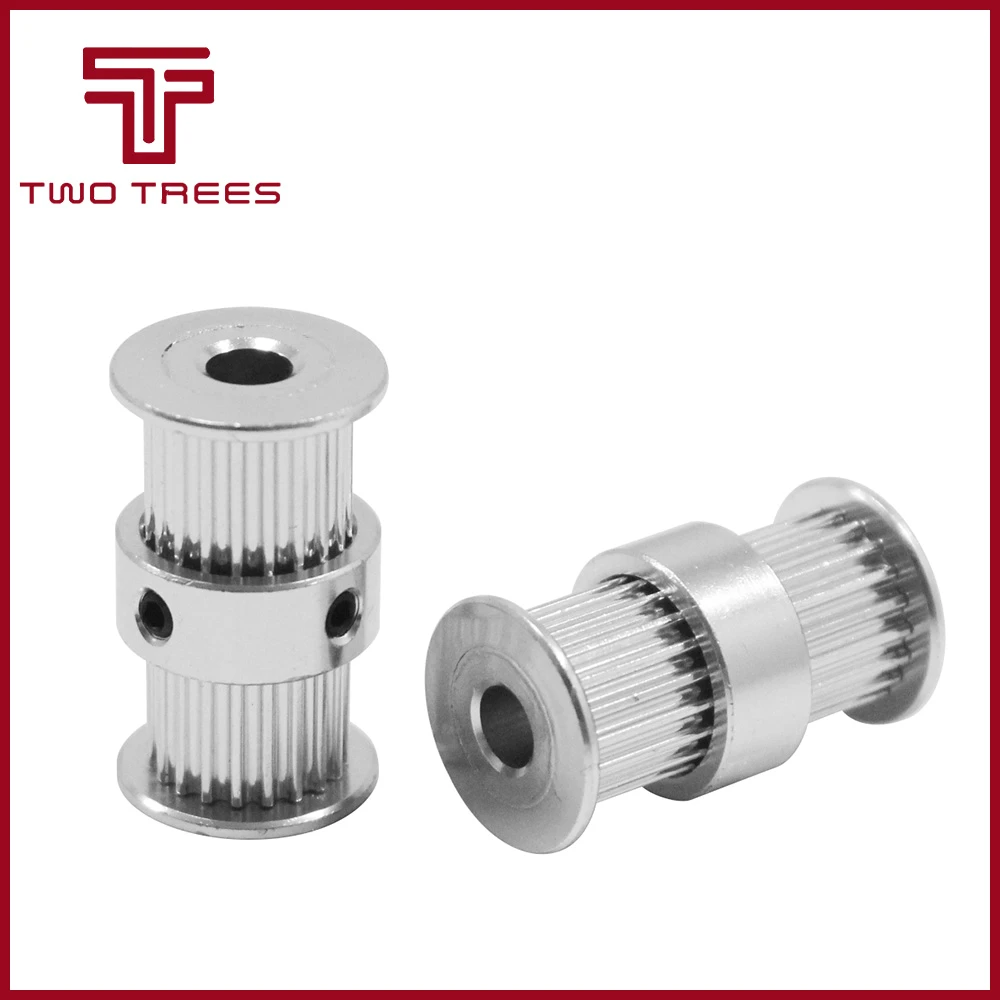 GT2 pulley type double head GT2 20 teeth 9mm width bore 5 & 8mm timing pulley for GT2 Timing belt 3D printer part gear (5)