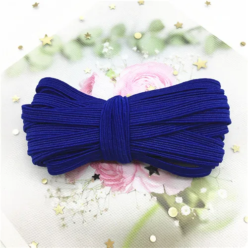 6mm Blue 5meter 6 мм эластичная лента цветная мягкая латексная пряжа эластичная лента s резинка DIY для беременных детей Швейные сумки с аппликацией аксессуары - Цвет: 6mm Blue 5meter