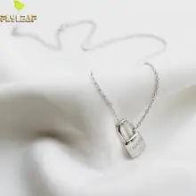 Ожерелья с замком и кулонами Flyleaf Настоящее серебро 925 проба ожерелье для женщин модная цепочка, ювелирное изделие из драгоценных камней дизайнерский индивидуальный