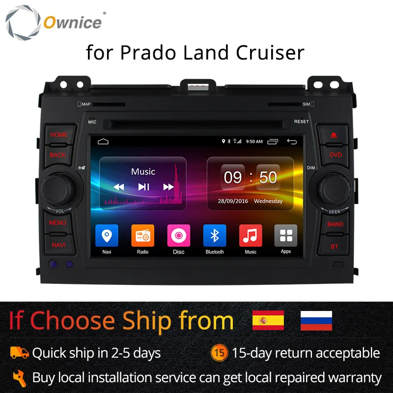 Ownice C500 4G LTE SIM Восьмиядерный процессор для Toyota Land Cruiser Prado 120 2002 2009 GPS Navi Radio 32 Гб ROM|car