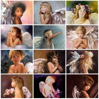 

EverShine Diamond Painting Full Drill Square Religion Cross Stitch Diamond Embroidery Sale Angel Bead Picture Kits Wall Decor