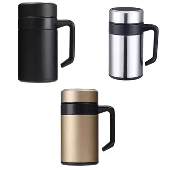 

304 Stainless Steel + Food Grade Pp Material Business Men 'S Office Tea Cup Mug With Handle Strainer