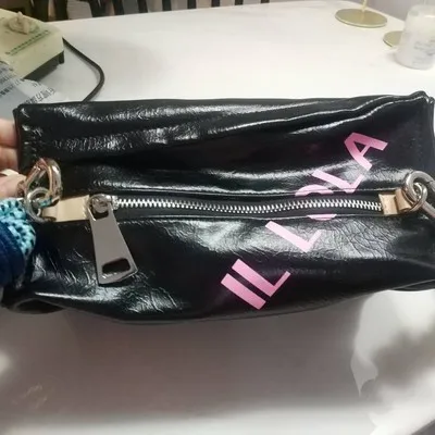 Унисекс большая сумка-тоут женская спортивная модная сумка из искусственной кожи INS сумка с буквами сумки с цветным ремешком высокого качества Прямая
