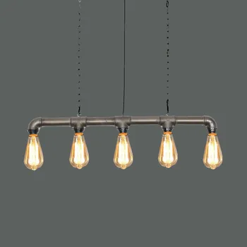 

5 Heads Steam Punk Retro Loft Pendant Lamp for Kitchen Bar Cafe Restaurant Vintage Chandeliers Iron Rustic Hanging Light Fixture