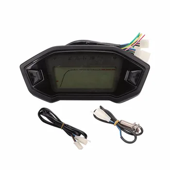 

Universal Motorcycle LCD Digital Speedometer Odometer Backlight Motorcycle for 2,4 Cylinders 1300r/min Maximum display 199km