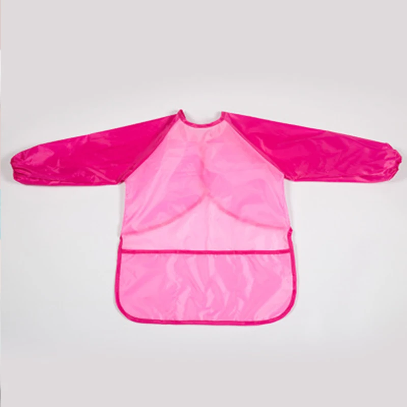 Pink Детские нагрудники для кормления; Детские многофункциональные комбинезоны с рисунком; детские непромокаемые комбинезоны ярких цветов с рисунком; защитные халаты - Цвет: Pink