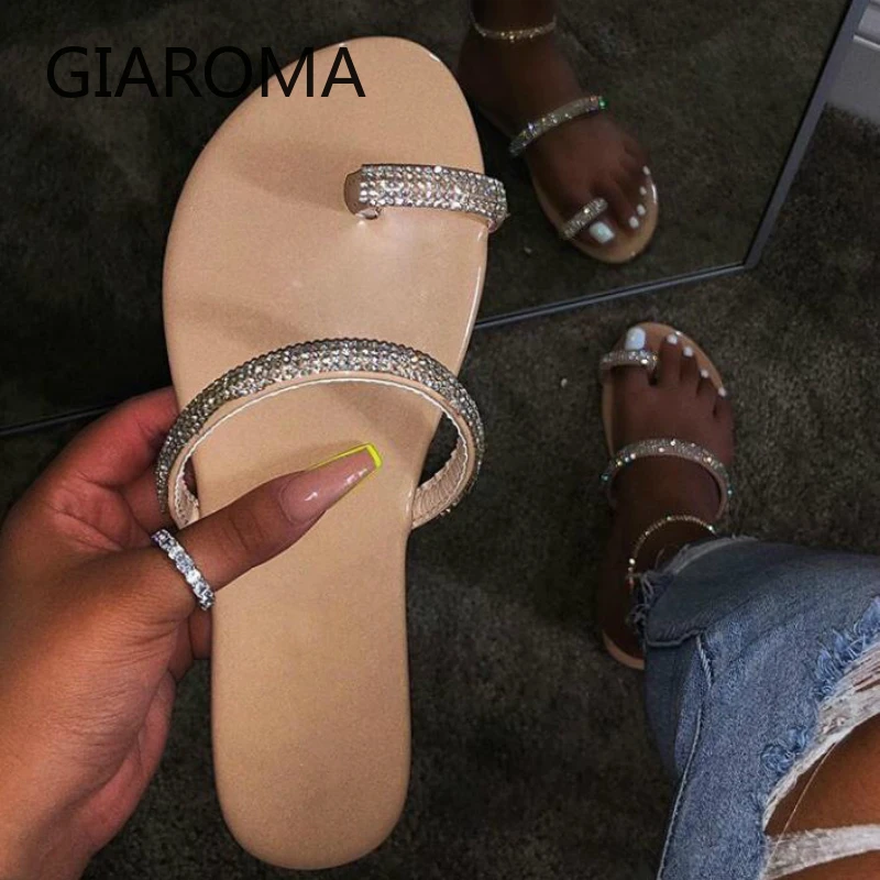 

Women Sandals Bling Flip Flops Female Slippers Outdoor Beach Slides Flat Summer Shoes Plus Size Ladies Sequin Sandalias Mujer