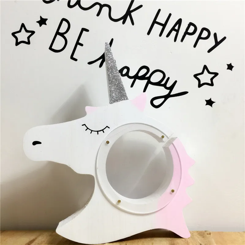 Unicorn White Left Копилка счетчик монет электронный цифровой ЖК счетная монета копилка банка для хранения монет коробка для Евро GBP деньги подарки - Цвет: Unicorn White Left