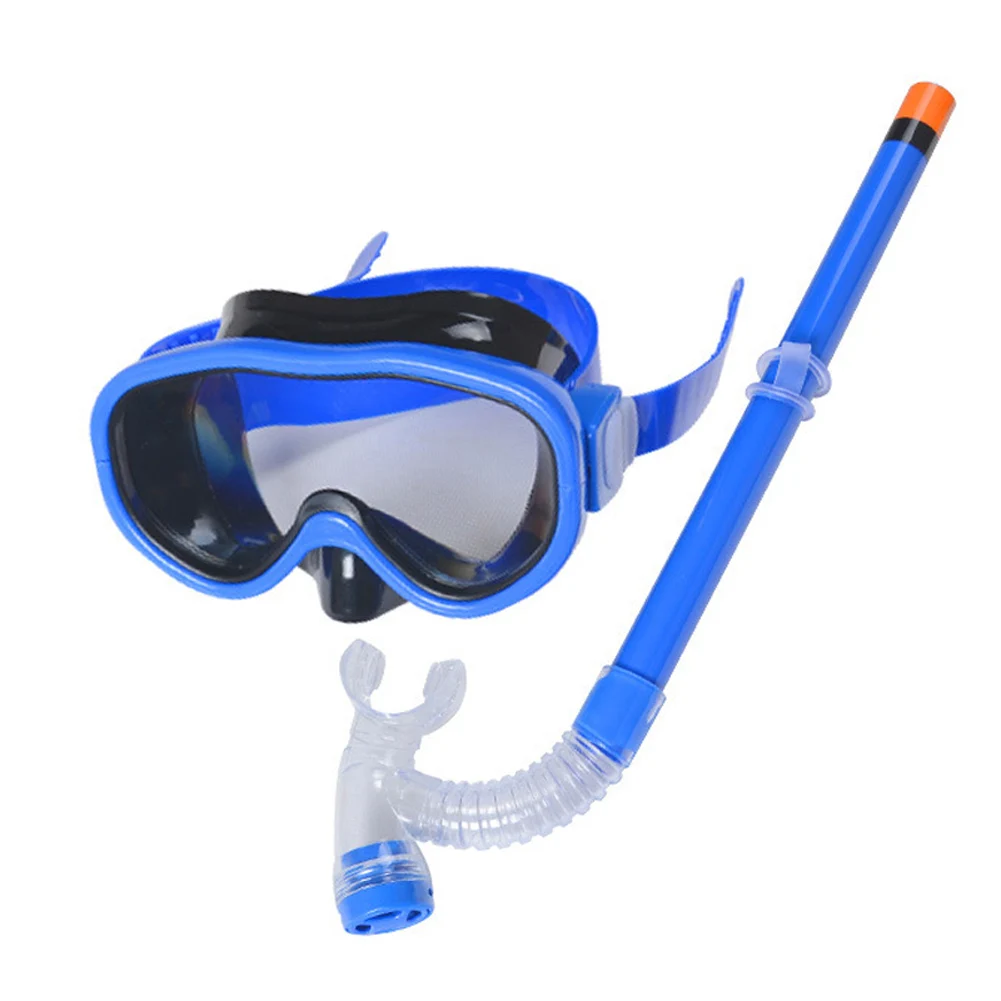 Новые модные детские очки для плавания с трубкой для подводных видов спорта для мальчиков и девочек, набор стеклянных дыхательных трубок для дайвинга SD669 - Цвет: Тёмно-синий