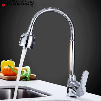 

Chrome Basin Faucet Kitchen Faucet Hot And Cold Kitchen Sink Mixer Faucet Sink Mixer Style Brass Deck Mount Wall-Mounted 360 °