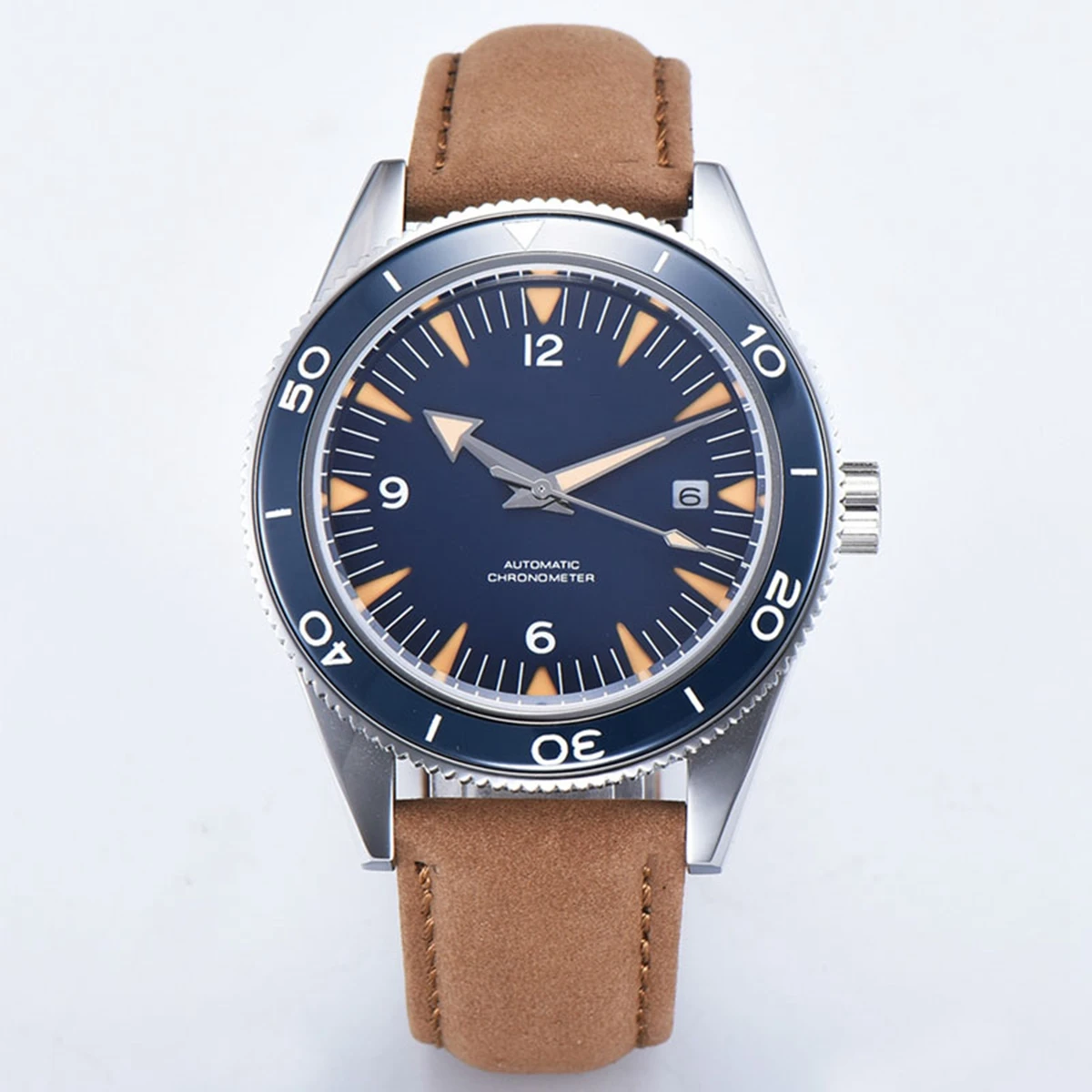 B Blue dial leather