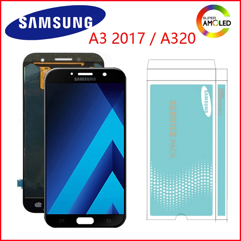 

ORIGINAL 4.5'' A320 LCD for SAMSUNG Galaxy A3 2017 LCD Display A320 LCD A320M A320F Touch Screen Digitizer Assembly