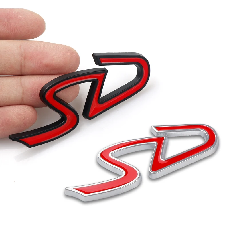 

3D metal SD Logo Badge Car Tailgate Boot Rear Emblem Stickers For BMW MINI COOPER S SD F56 F55 logo Decal Car Styling