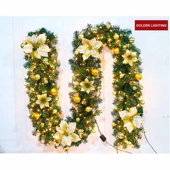 

New Year Christmas Decorations For Home Decor For Home Decoration Accessories Natal Navidad Ornaments Rattan Mall Door Hanging