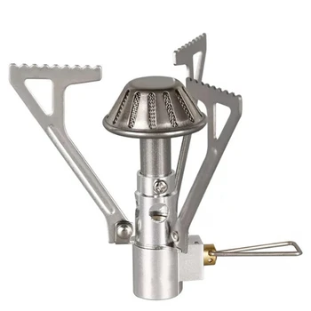

Portable Metal Stainless Steel Gas Stove Lamp Stove With Grill Outdoor Camping Outdoor Picnic Cooking Gas