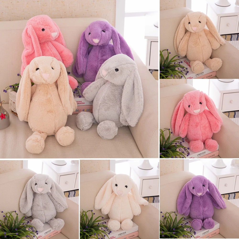 Peluche lapin fluffy colorées en coton 