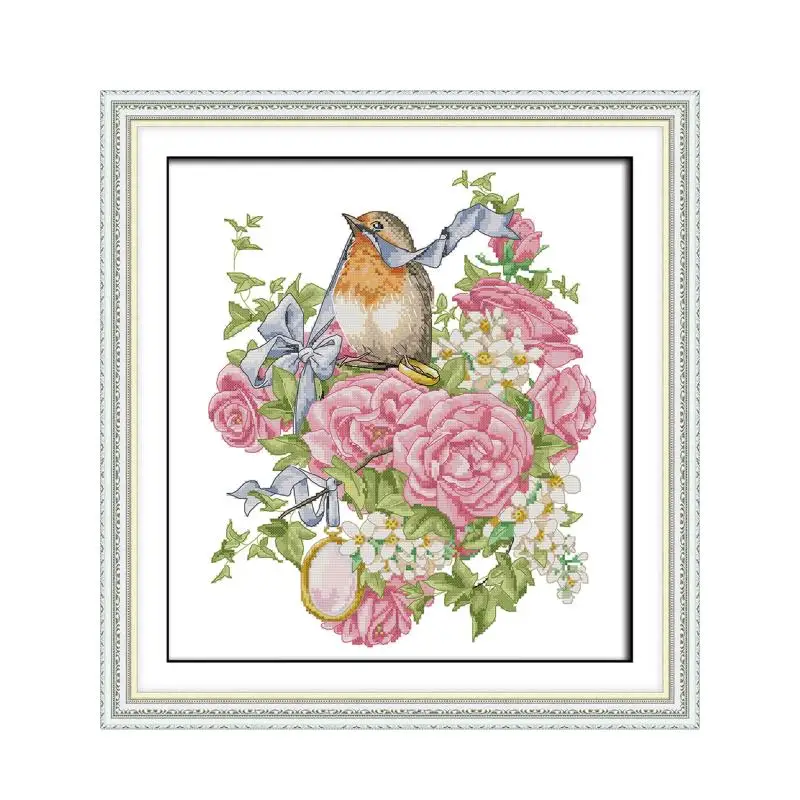 Wedding Anniversary Cross Stitch Kit Aida 14ct 11ct Count Printed